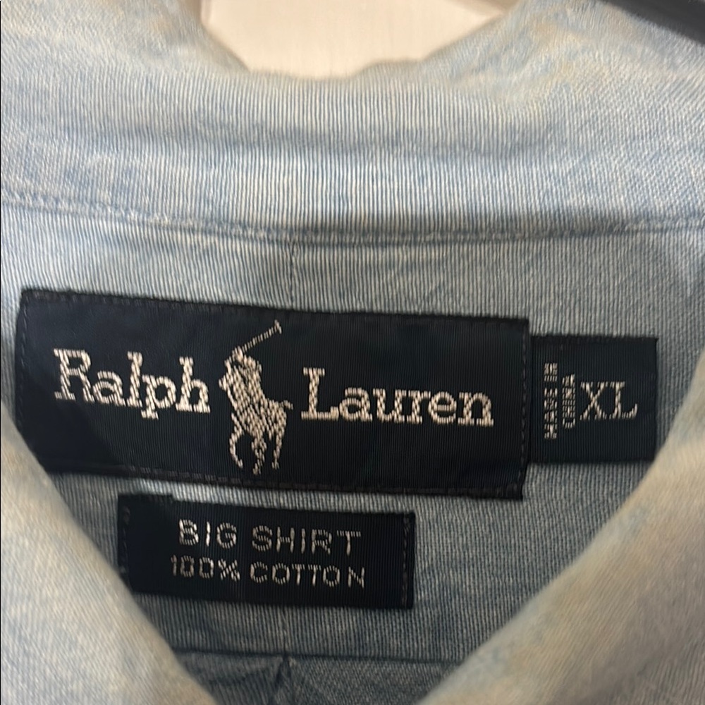 Ralph Lauren Sky Blue Cotton Big Shirt XL